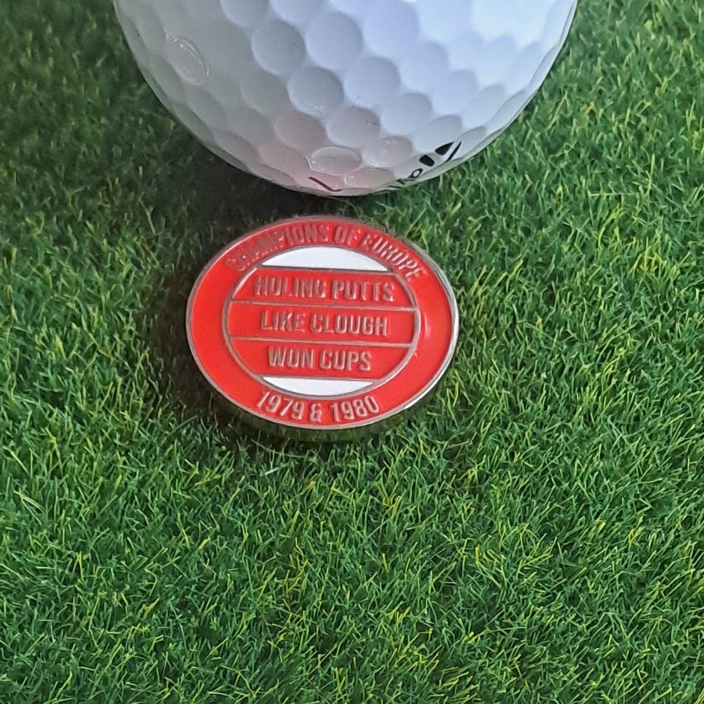 Nottingham Forest Metal Golf Ball Marker with Pitch Mark Tool