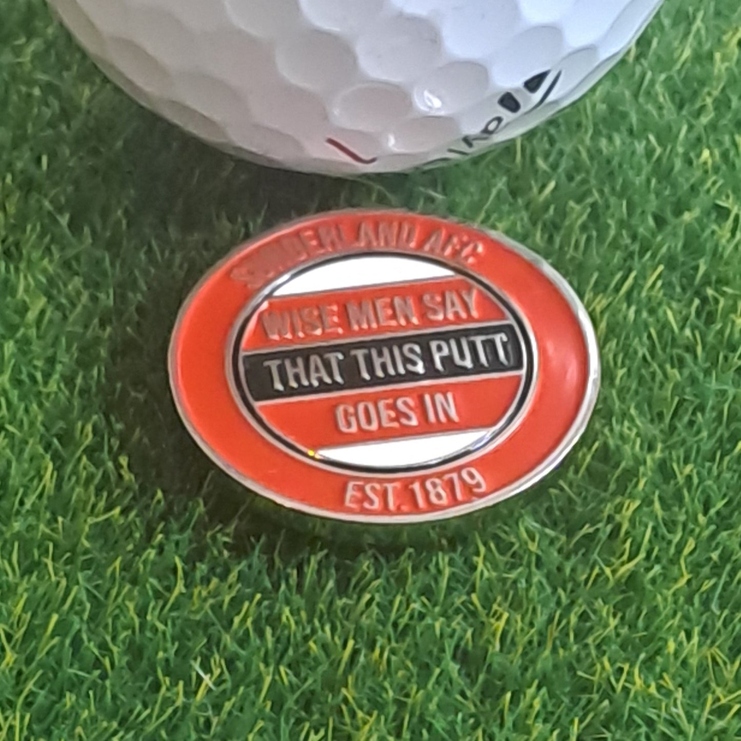 Sunderland Metal Golf Ball Marker with Cap Clip