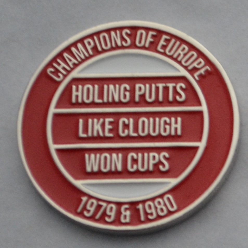 Nottingham Forest Metal Golf Ball Marker with Pitch Mark Tool
