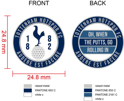 Tottenham Hotspur Metal Golf Ball Marker with Cap Clip