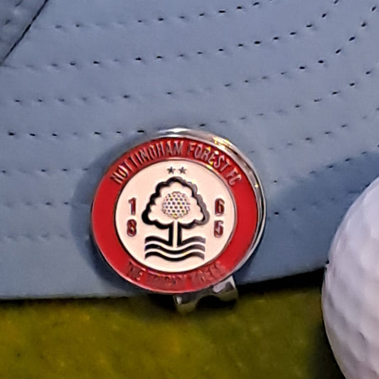 Nottingham Forest Metal Golf Ball Marker with Cap Clip