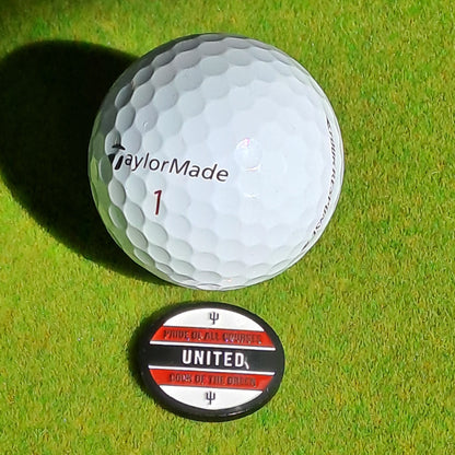 Manchester United Pitch Mark Repair Tool,  Metal Ball Marker and Poker Chip