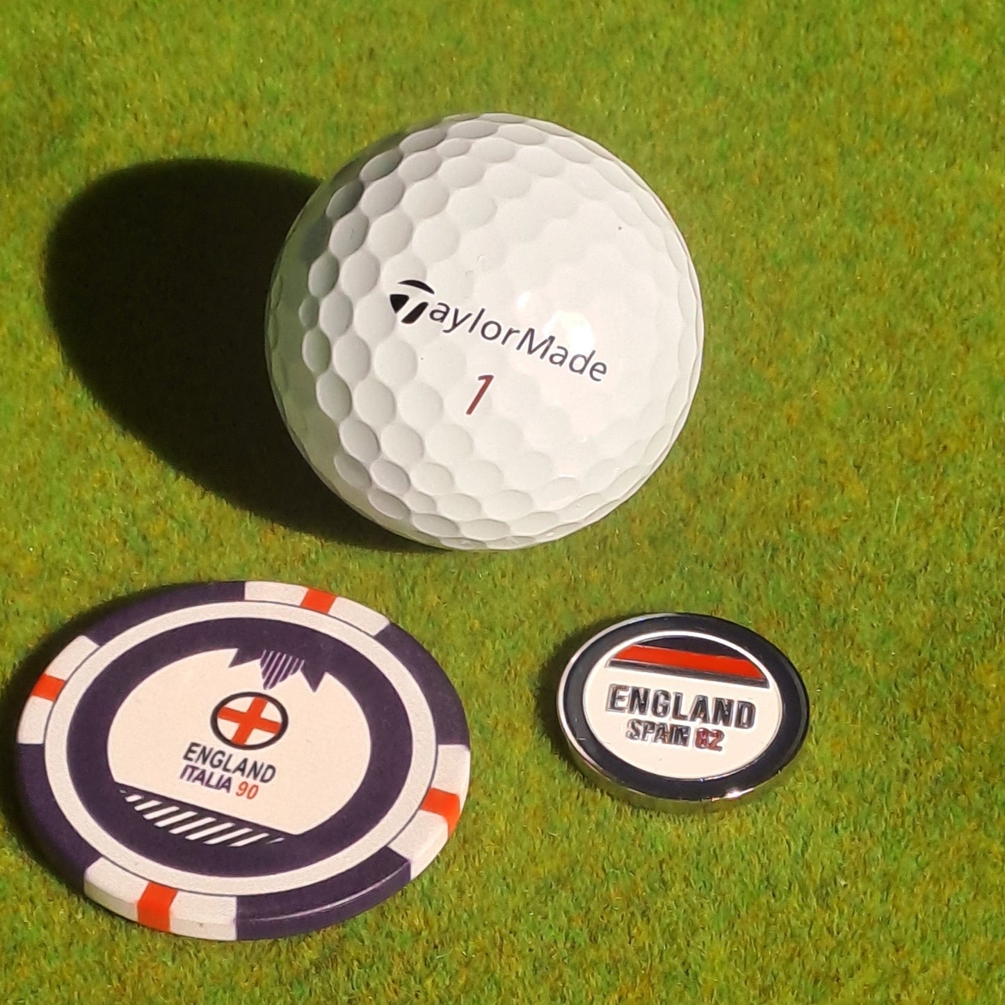 England Poker Chip Golf Ball Marker (Italia 90)