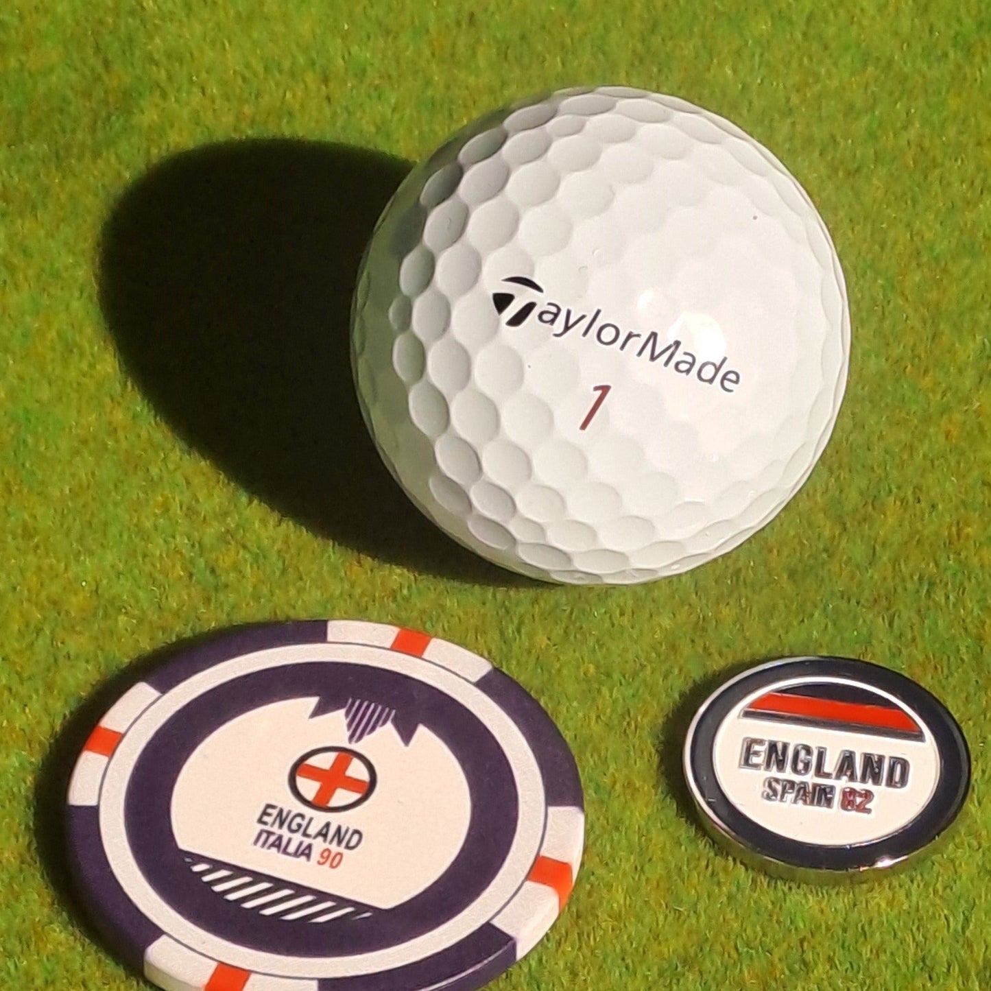 England Metal Ball Marker and Poker Chip Combo