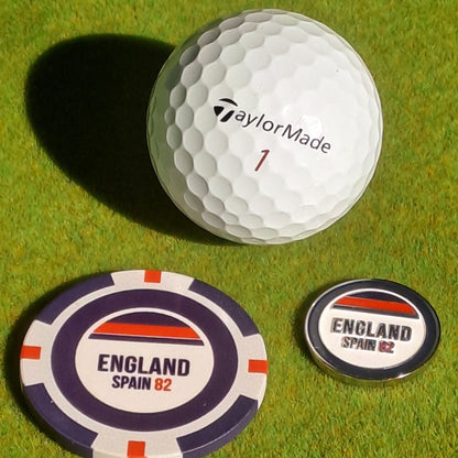 England Poker Chip Golf Ball Marker (Spain 82)