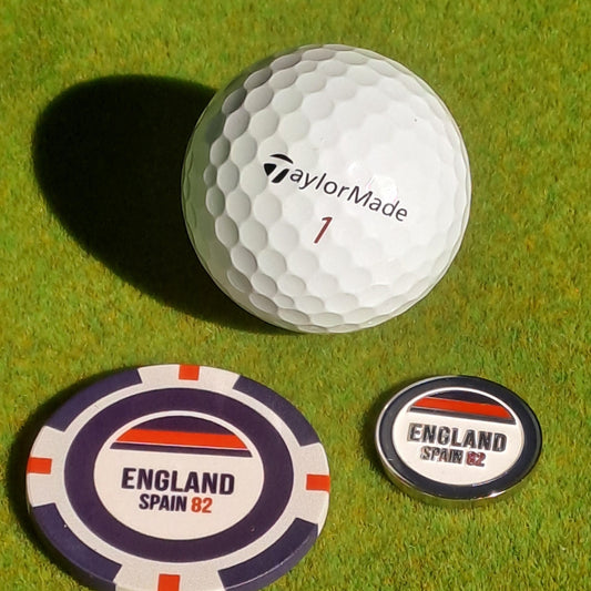 England Metal Ball Marker and Poker Chip Combo