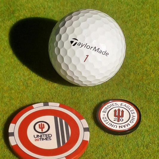 Manchester United Metal Ball Marker and Poker Chip Combo