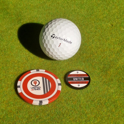 Manchester United Metal Ball Marker and Poker Chip Combo