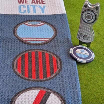 Manchester City - Towel, Pitch Mark Tool and Metal Ball Marker