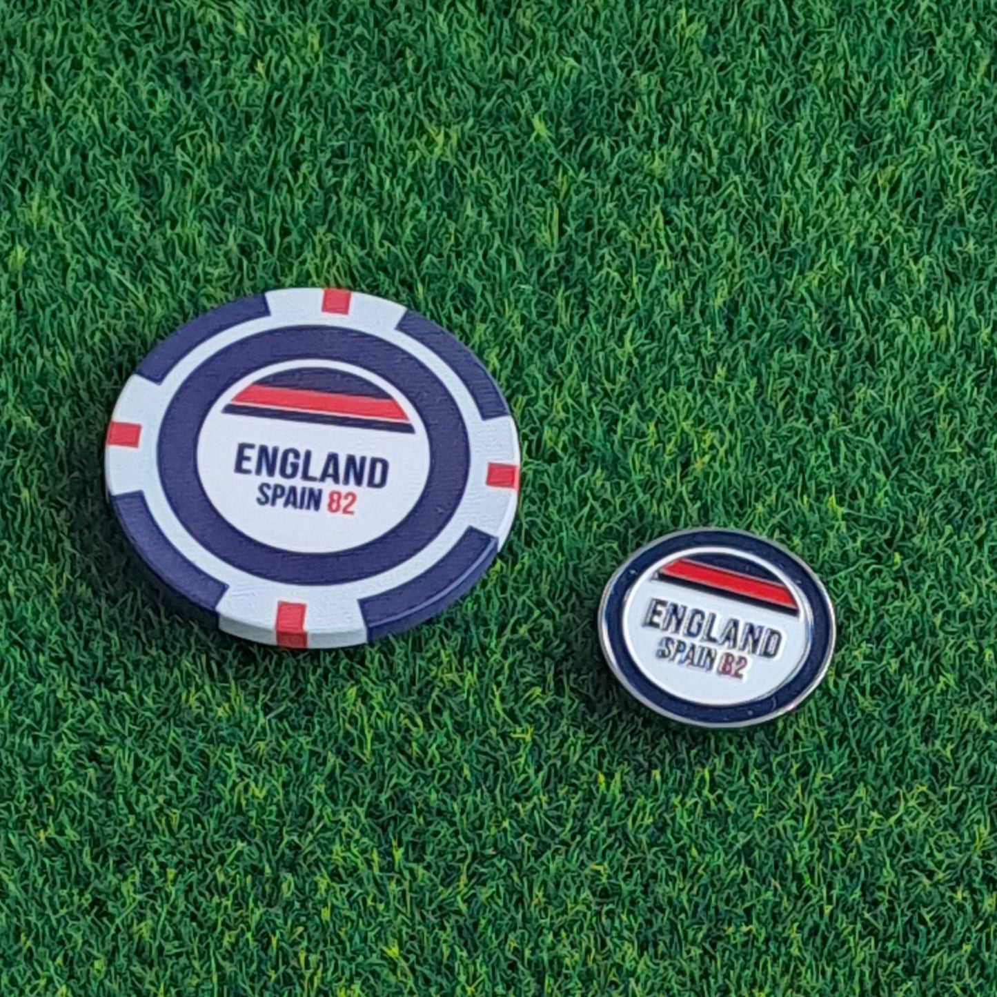 England Metal Ball Marker and Poker Chip Combo