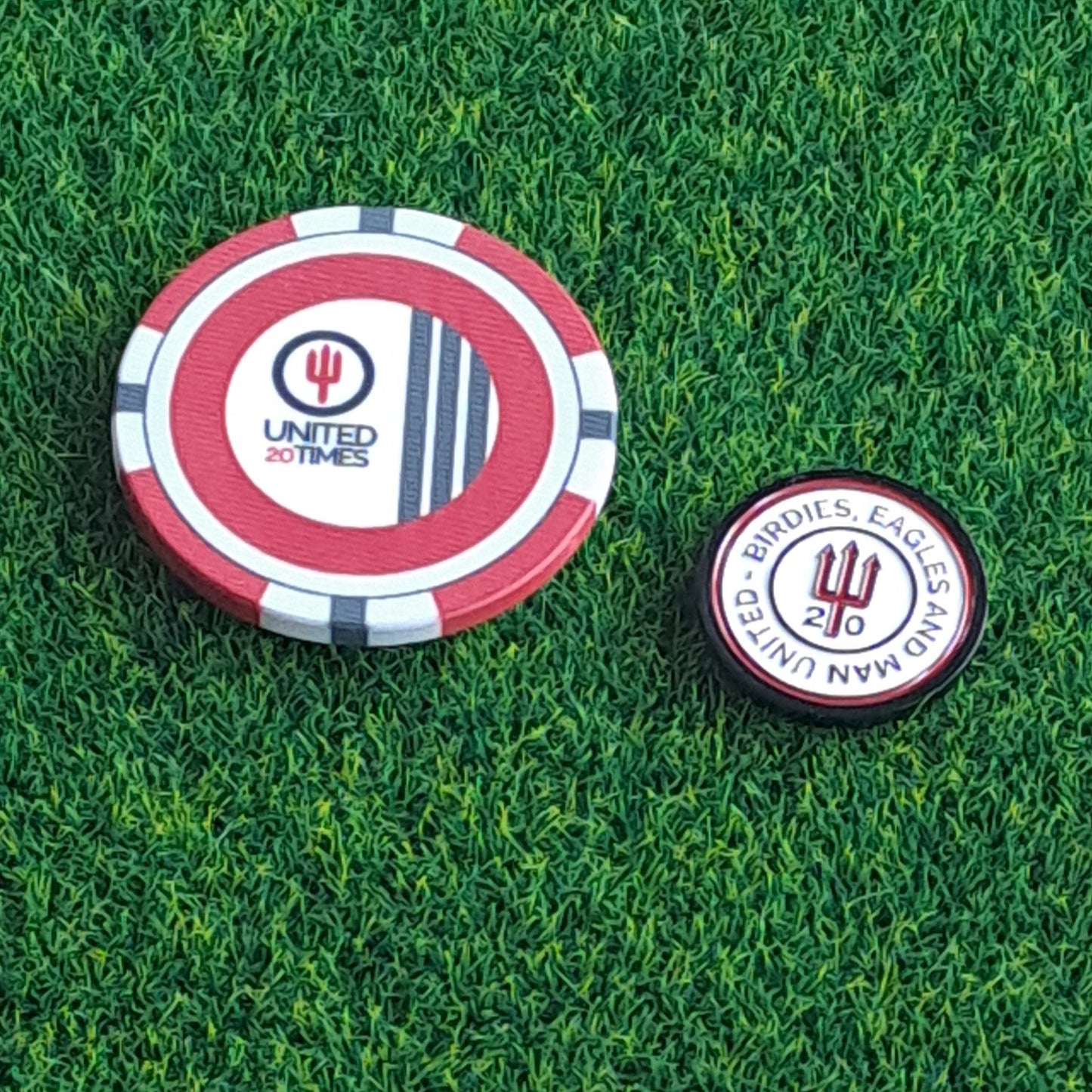 Manchester United Metal Ball Marker and Poker Chip Combo