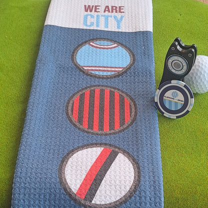 Manchester City - Towel, Pitch Mark Tool and Metal Ball Marker