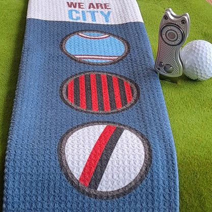 Manchester City - Towel, Pitch Mark Tool and Metal Ball Marker