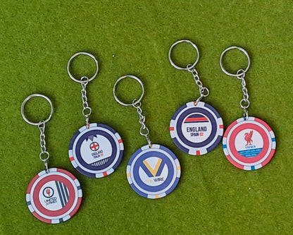 Poker Chip Key Ring (Small Clasp)