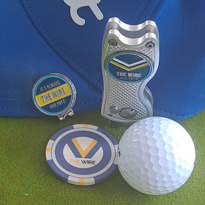 Warrington - Pitch Mark Repair Tool, Cap Clip and 2 Metal Ball Markers