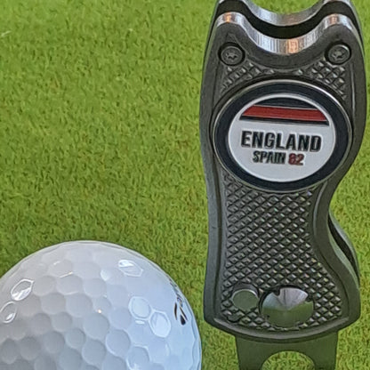 England Metal Ball Marker with Pitchmark Repair Tool