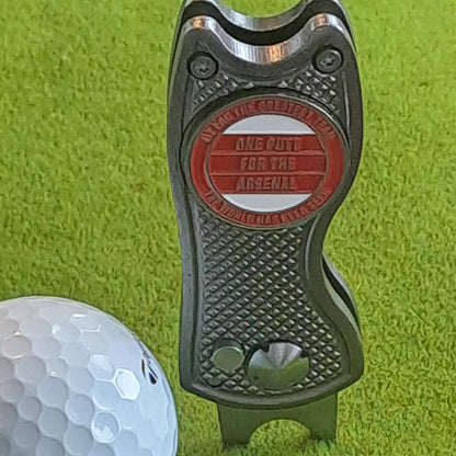 Arsenal Metal Golf Ball Marker and Pitch Mark Repair Tool