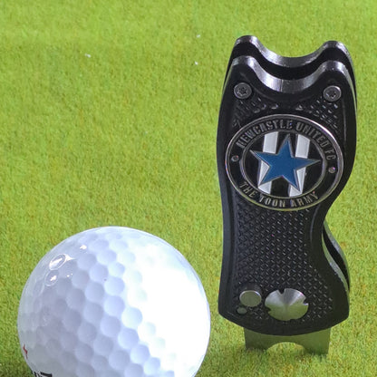 Newcastle United Metal Golf Ball Marker and Pitch Mark Repair Tool