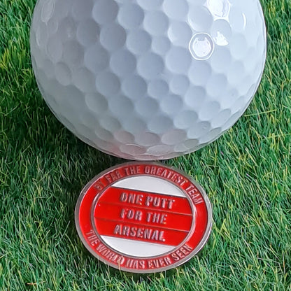 Arsenal Metal Golf Ball Marker and Pitch Mark Repair Tool