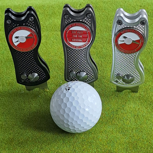 Arsenal Metal Golf Ball Marker and Pitch Mark Repair Tool