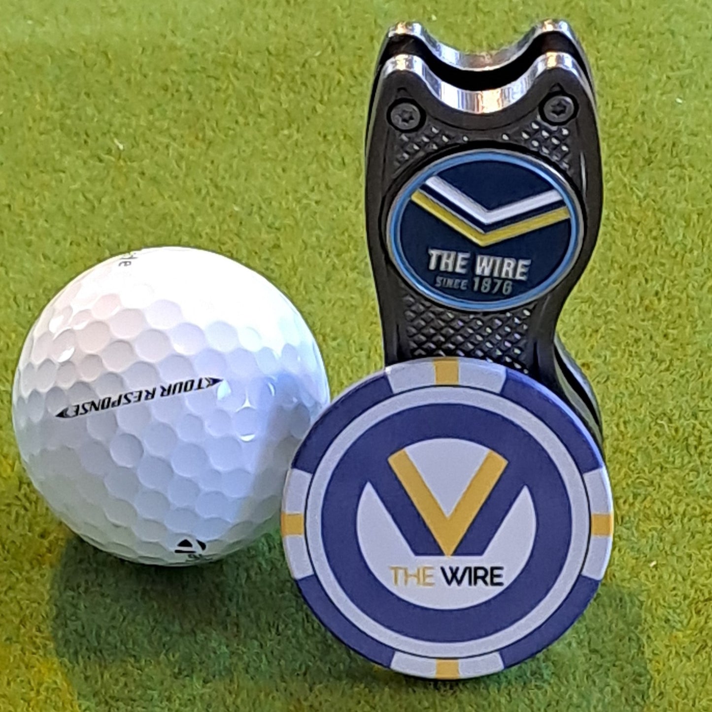 Warrington Pitchmark Repair Tool with Ball Marker