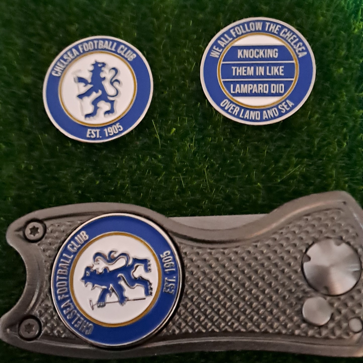 Chelsea Metal Golf Ball Marker with Pitch Mark Tool