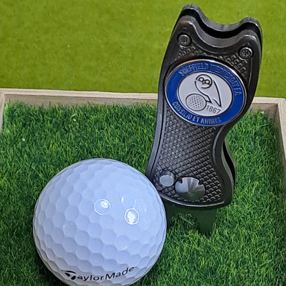 Sheffield Wednesday Golf Ball Marker with Pitch Mark Tool