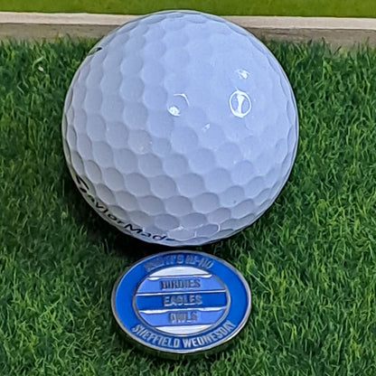 Sheffield Wednesday Golf Ball Marker with Pitch Mark Tool