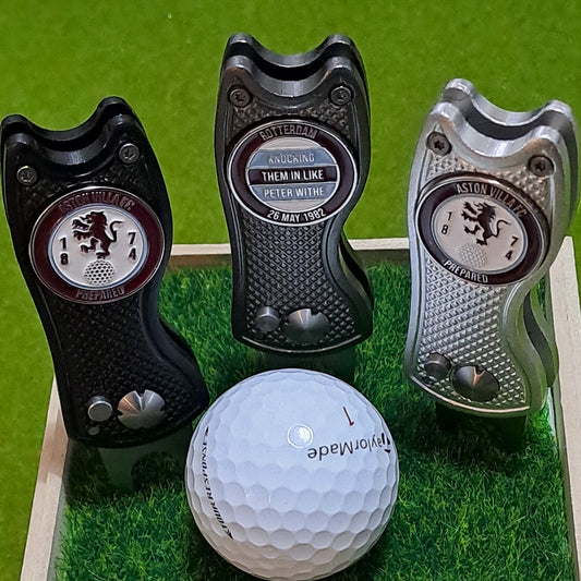 Aston Villa Golf Ball Marker with Pitch Mark Tool