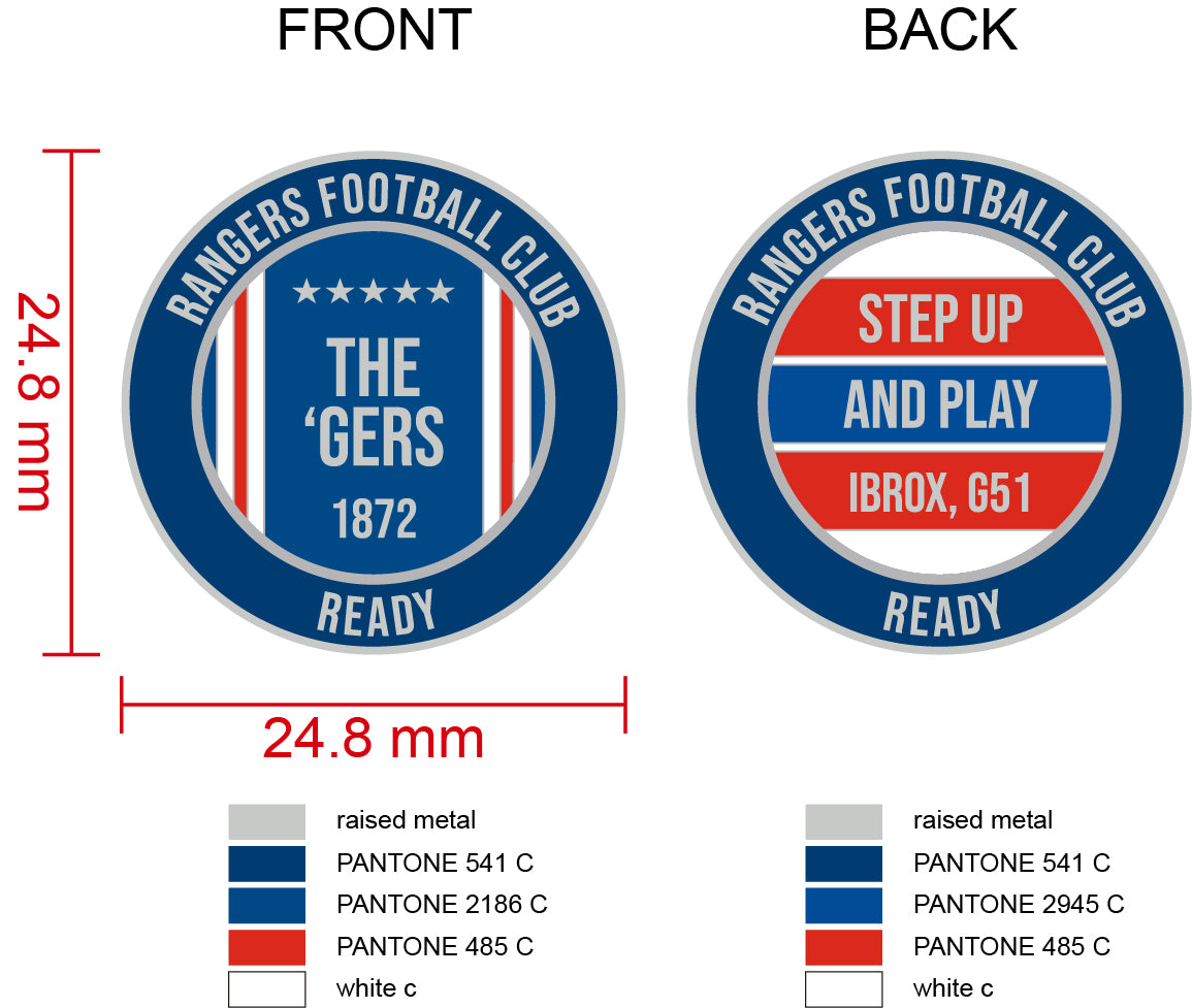 Glasgow Rangers Metal Golf Ball Marker and Pitch Mark Tool