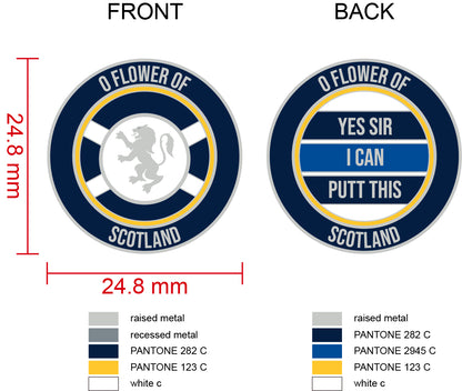 Scotland Football Golf Ball Marker