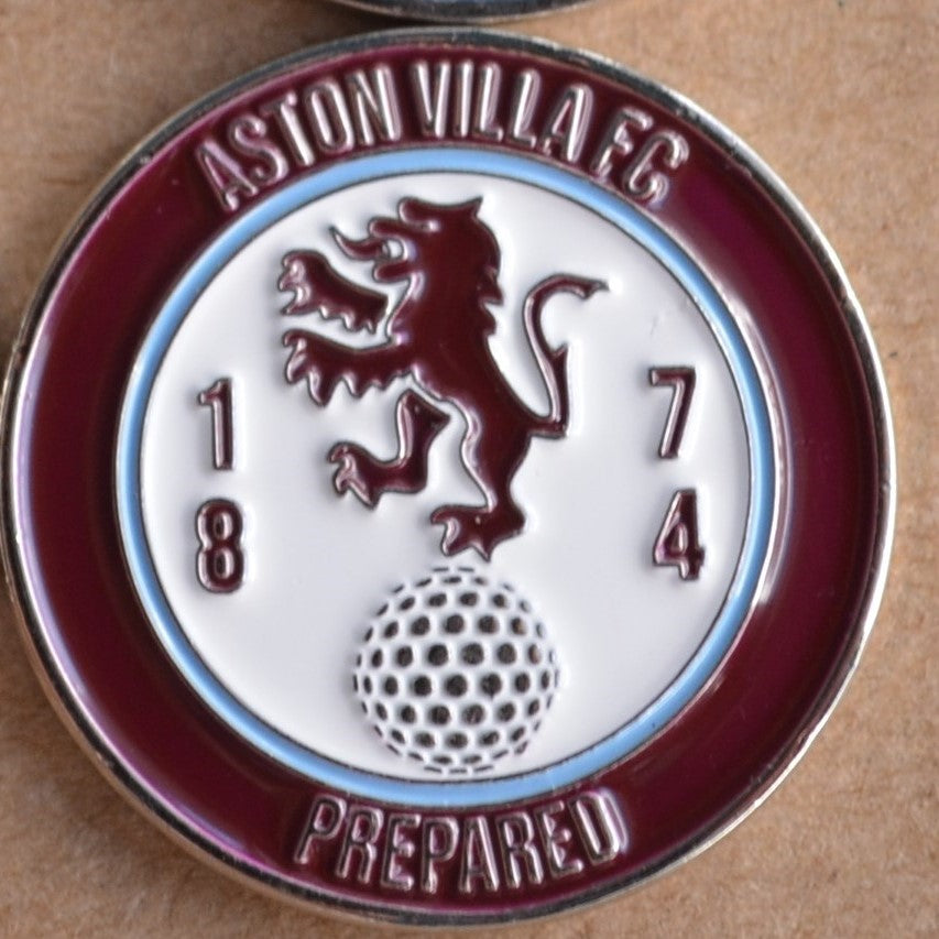 Aston Villa Golf Ball Marker with Pitch Mark Tool