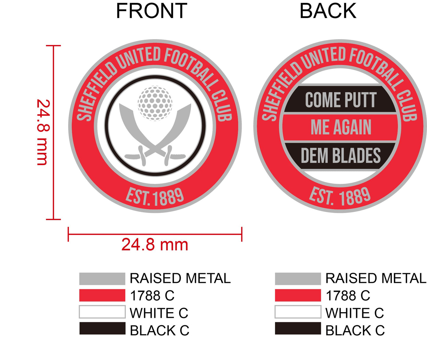 Sheffield United Golf Ball Marker (pre-sale)